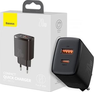 Ładowarka Baseus Compact 1x USB-A 1x USB-C 3 A (CCXJ-B01) 2