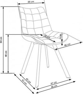 Halmar Krzesło K332 VELVET czarne 3
