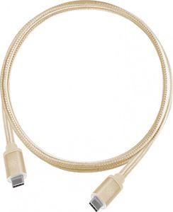 Kabel USB SilverStone USB-C - USB-C 0.5 m Złoty (52039) 1