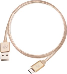 Kabel USB SilverStone USB-A - USB-C 1 m Złoty (52029) 1
