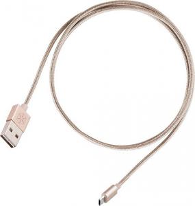 Kabel USB SilverStone USB-A - microUSB 1 m Złoty (52010) 1