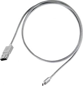 Kabel USB SilverStone USB-A - microUSB 1 m Grafitowy (52011) 1
