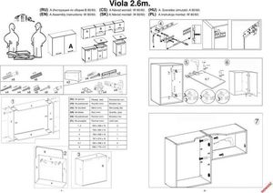 Halmar Zestaw mebli kuchennych VIOLA 260 biały połysk/dąb sonoma 3