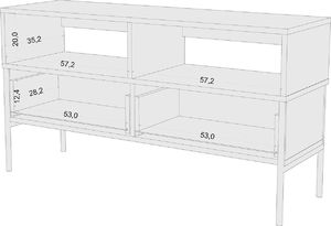 Skandica Szafka RTV POLKA granatowa 8