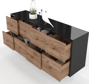 Skandica Komoda MAUD czarna/dąb 3