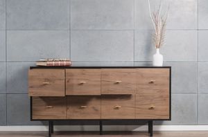 Skandica Komoda MAUD czarna/dąb 5