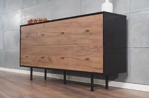 Skandica Komoda MAUD czarna/dąb 6
