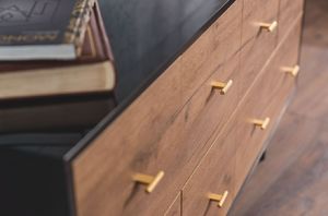 Skandica Komoda MAUD czarna/dąb 9