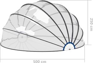 vidaXL Kopuła basenowa 500x250 cm 7