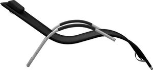 vidaXL Leżak tworzywo textilene czarno-szary 3