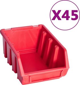 vidaXL 96-częściowy organizer na panelach ściennych, czerwono-czarny 2