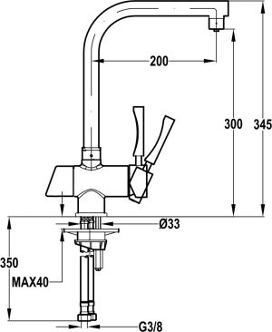Bateria kuchenna Teka OS 206 stojąca chrom (182060200) 2