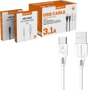 Kabel USB Somostel USB-A - USB-C 1.2 m Biały (SMSBT09) 4