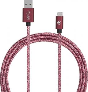 Kabel USB BigBen microUSB - 2 m Czerwony (CABTISMIC2M3ARB) 1