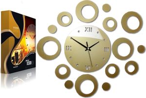 ModernClock Zegar ścienny RING PIĘKNY 55CM KOLORY PREMIUM GOLD 1