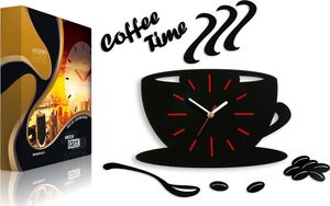 ModernClock Zegar ścienny kuchenny -FILIŻANKA SATIN CUP RED 1