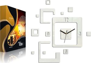 ModernClock Zegar ścienny TRIO WHITE - BIAŁY - DUŻY - DESIGN 1