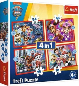 Trefl Puzzle 4w1 Puzzle Psi patrol w mieście 1
