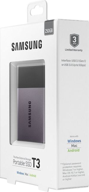 Dysk zewnętrzny SSD Samsung SSD 250 GB Szaro-czarny (MU-PT250B/EU) 9