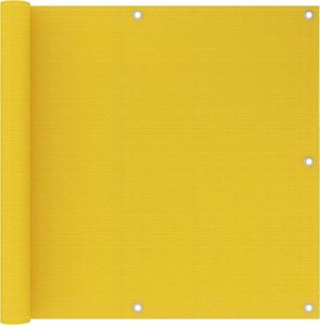 vidaXL Parawan balkonowy, żółty, 90x500 cm, HDPE 1