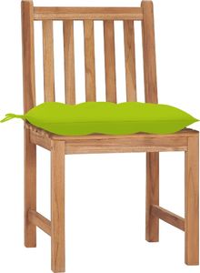 vidaXL Krzesła ogrodowe z poduszkami, 6 szt., lite drewno tekowe 3