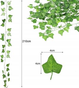 AD Accessories 12x Sztuczny Bluszcz na Ścianę Balkon Roślina 25M 16