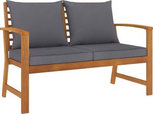 vidaXL 5-cz. zestaw wypoczynkowy do ogrodu, poduszki, drewno akacjowe 5