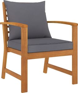 vidaXL 5-cz. zestaw wypoczynkowy do ogrodu, poduszki, drewno akacjowe 6