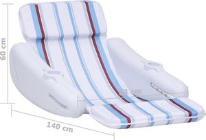 vidaXL Pływający fotel basenowy, 140x83x60 cm 7