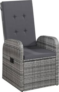 vidaXL 3-częściowy zestaw mebli ogrodowych, szary 3