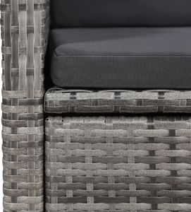 vidaXL 3-częściowy zestaw mebli ogrodowych, szary 5