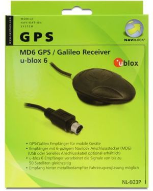 Moduł GPS Navilock NL-603P serial MD6 U-Blox 6 GPS 1.5m czarny (61841) 2