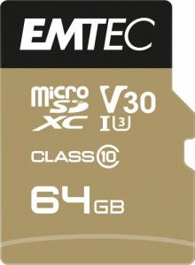 Karta Emtec Speedin Pro MicroSDXC 64 GB Class 10 UHS-I/U3 A1 V30 (ECMSDM64GXC10SP) 1