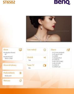 Monitor BenQ Smart Singage ST6502 (9H.F6KTC.RA2) 2