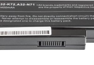 Bateria Green Cell A32-K72 Asus K72 K72F K72J K73 K73S K73SV N71 N73 N73SV X73S (AS06) 3