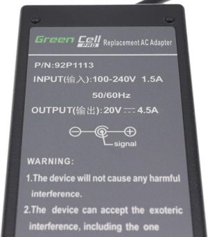 Zasilacz do laptopa Green Cell 90 W, 5.5 mm, 4.5 A, 20 V (AD17-P) 3