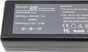 Zasilacz do laptopa Green Cell 65 W, 2.5 mm, 3.4 A, 19 V (AD25-P) 3