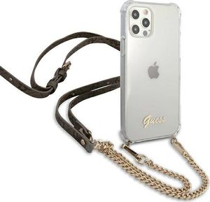 Guess Guess GUHCP12LKC4GSGO iPhone 12 Pro Max 6,7" Transparent hardcase 4G Gold Chain 4