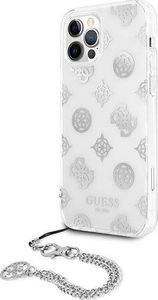 Guess Guess GUHCP12LKSPESI iPhone 12 Pro Max 6,7" srebrny/silver hardcase Peony Chain Collection 2