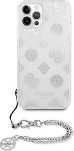 Guess Guess GUHCP12LKSPESI iPhone 12 Pro Max 6,7" srebrny/silver hardcase Peony Chain Collection 3