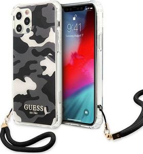 Guess Guess GUHCP12MKSARBK iPhone 12/12 Pro 6,1" czarny/black hardcase Camo Collection 1