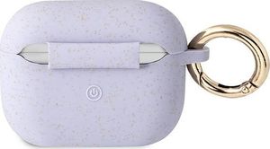 Guess Etui ochronne GUAPSGGEU Silicone Glitter do AirPods Pro fioletowe 2