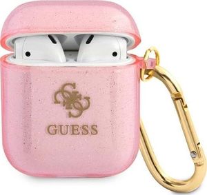 Guess Etui ochronne GUA2UCG4GP Glitter Collection do AirPods 1/2 różowe 1