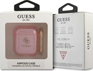 Guess Etui ochronne GUA2UCG4GP Glitter Collection do AirPods 1/2 różowe 4