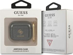 Guess Etui ochronne GUA3UCG4GK Glitter Collection do AirPods 3 szare 3