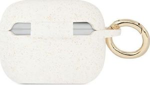 Guess Etui ochronne GUAPSGGEH Silicone Glitter do AirPods Pro białe 2