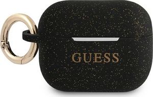 Guess Etui ochronne GUAPSGGEK Silicone Glitter do AirPods Pro czarne 1