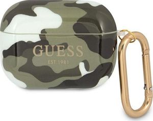 Guess Etui ochronne GUAPUCAMA Camo Collection do AirPods Pro zielone 1