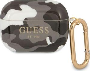 Guess Etui ochronne GUAPUCAMG Camo Collection do AirPods Pro brązowe 1