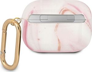 Guess Etui ochronne GUAPUNMP Marble Collection do AirPods Pro różowe 3
